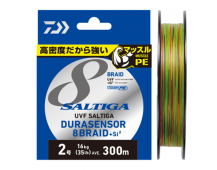 Плетеный шнур Daiwa UVF Saltiga Dura Sensor 8 Braid+Si2 300м #1.2